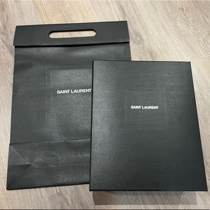 Saint Laurent box + shopping bag